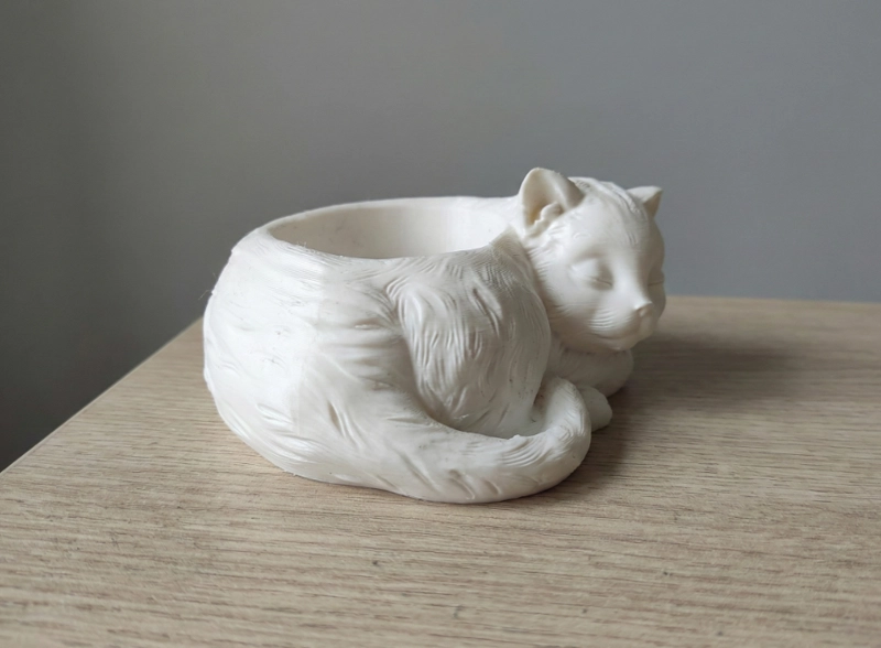 PORTALAPICES- GATO BLANCO DURMIENTE - 3