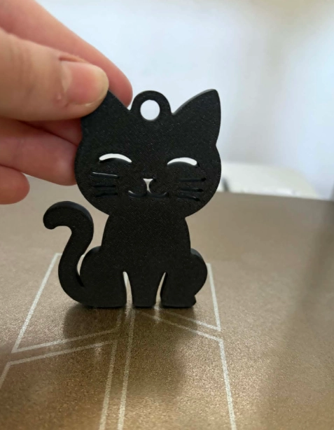 LLAVERO PRINTS PATRO- GATO NEGRO - 1