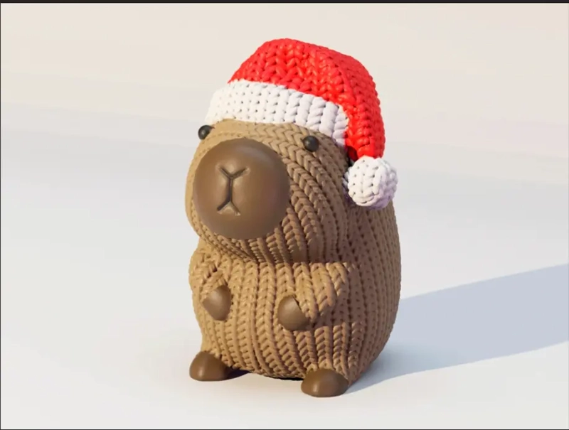 FIGURA - CASTOR CAFE NAVIDEÑO TEJIDO - 2