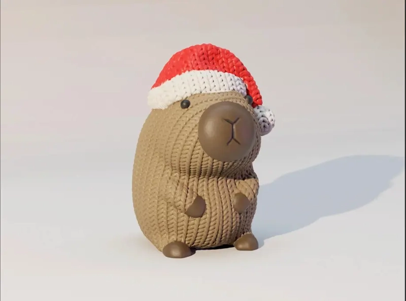 FIGURA - CASTOR CAFE NAVIDEÑO TEJIDO - 5