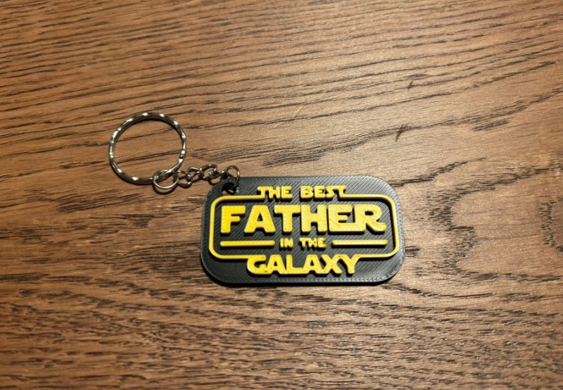 LLAVERO PRINTS PATRO- MEJOR PAPA DE LA GALAXIA - 1