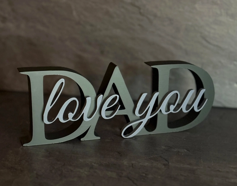 ESCULTURA DECORATIVO PRINTS PATRO- TE QUIERO PAPA - 4