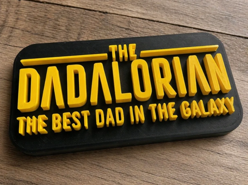 ESCULTURA DECORATIVA PRINTS PATRO- MEJOR PAPA DE LA GALAXIA - 1