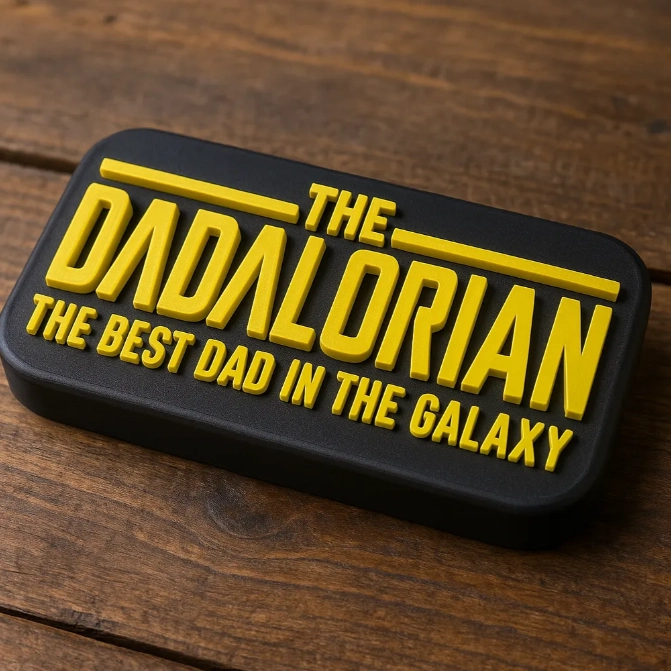 ESCULTURA DECORATIVA PRINTS PATRO- MEJOR PAPA DE LA GALAXIA - 4