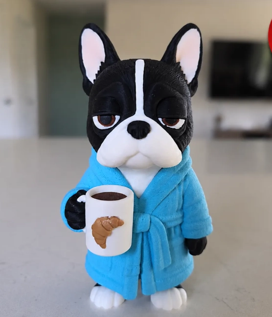FIGURA DECORATIVA PRINTS PATRO- BULLDOG MADRUGADOR - 1