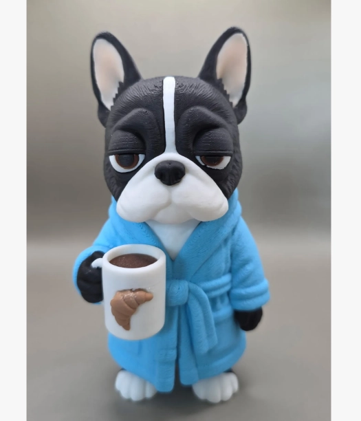 FIGURA DECORATIVA PRINTS PATRO- BULLDOG MADRUGADOR - 4