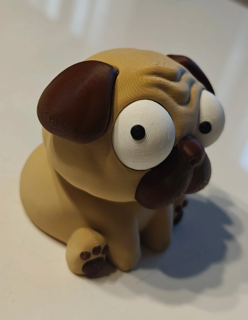 FIGURA DECORATIVA PRINTS PATRO- PUG OJOS SALTONES - 4