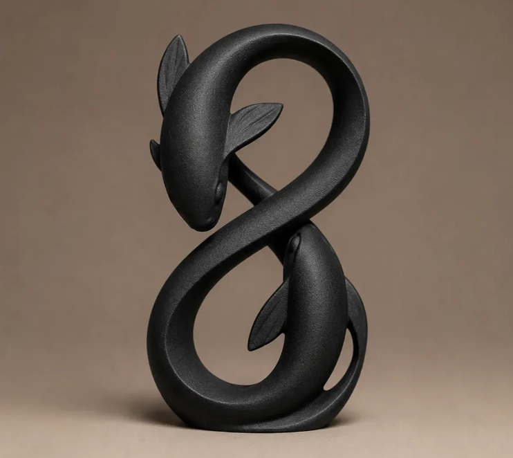 ESCULTURA DECORATIVA PRINTS PATRO- KOI INFINITO - 1