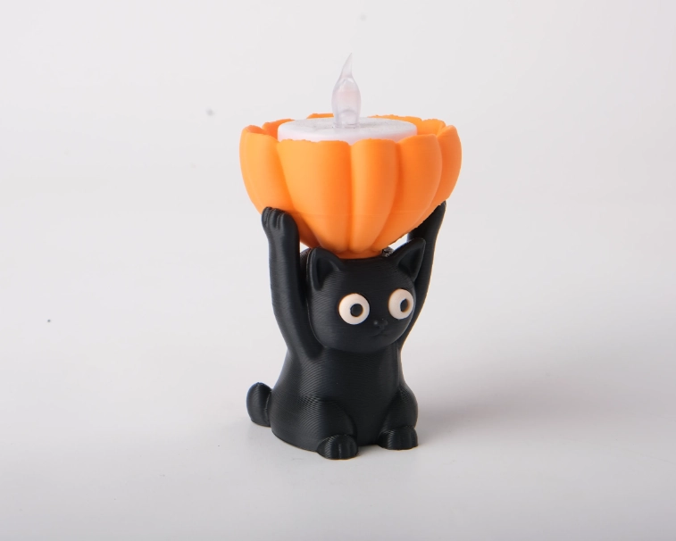 PORTAVELAS LED PRINTS PATRO- GATITO NEGRO - 1