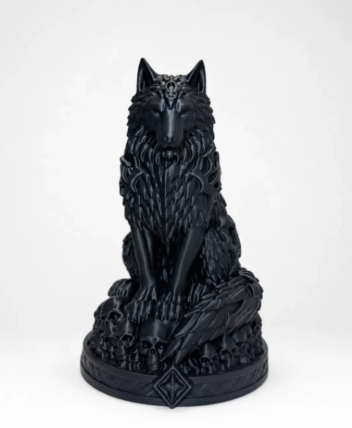 ESCULTURA ELEGANTE PRINTS PATRO- LOBO NECRO - 1
