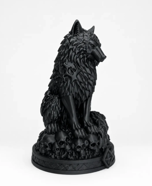 ESCULTURA ELEGANTE PRINTS PATRO- LOBO NECRO - 4