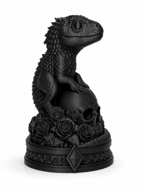 ESCULTURA ELEGANTE PRINTS PATRO- GECKO NECRO - 4