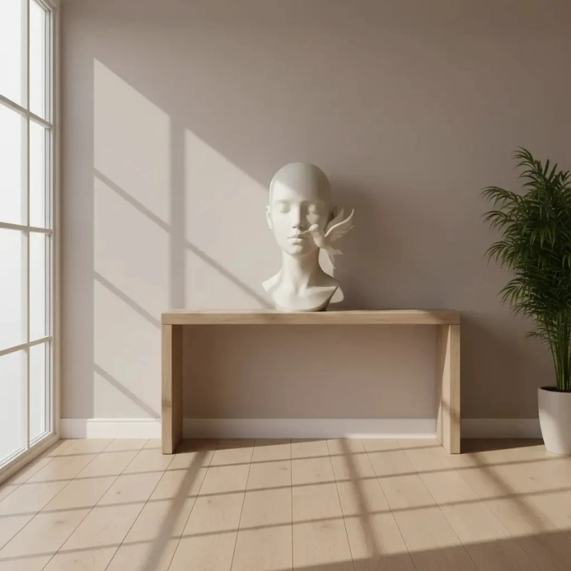 ESCULTURA ELEGANTE PRINTS PATRO -ROSTRO CON COLIBRI - 4
