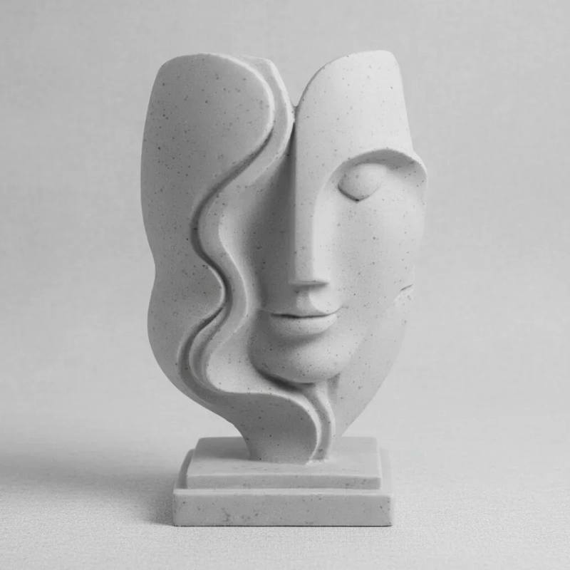 ESCULTURA ELEGANTE PRINTS PATRO - FACIAL DE ARTE MODERNO - 1