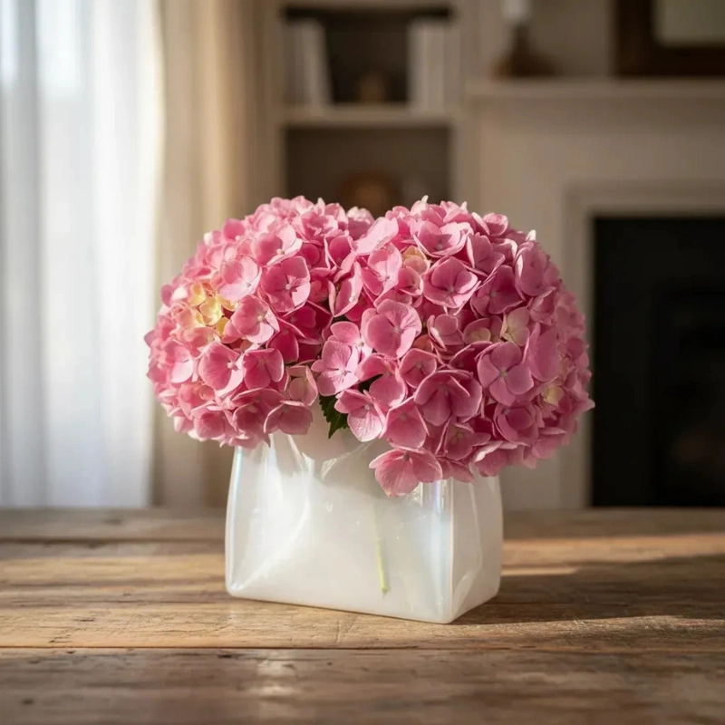 DECORACION ELEGANTE PRINTS PATRO - FLORERO ESTILO BOLSA DE PLASTICO ROSADA - 2