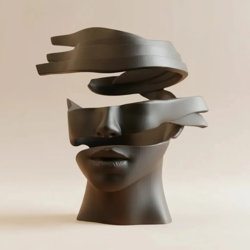 ESCULTURA ELEGANTE PRINTS PATRO - ROSTRO FRAGMENTADO - 1