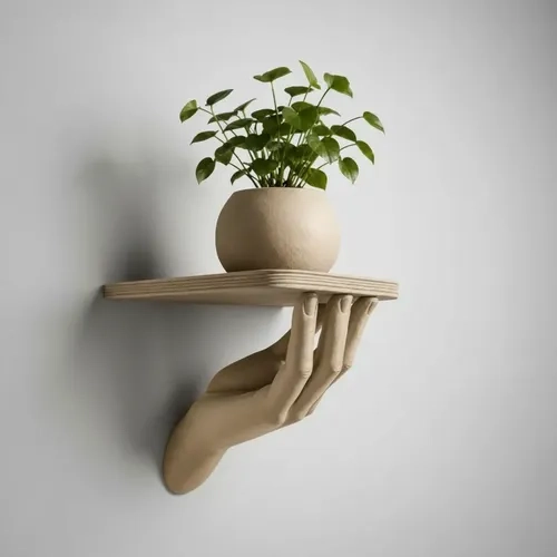 ESTANTERIA DECORATIVA PRINTS PATRO - MANO REALISTA - 1