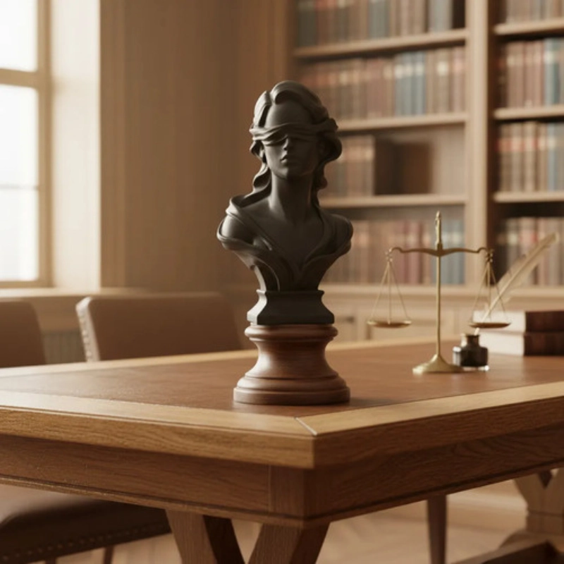 ESCULTURA ELEGANTE PRINTS PATRO - MUJER CON OJOS VENDADOS - 2