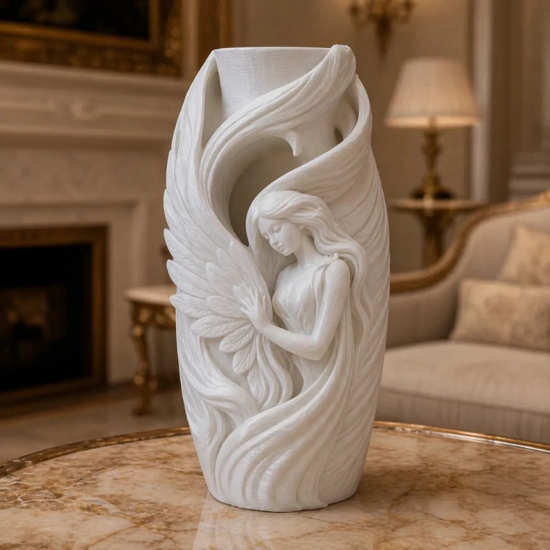 DECORACION ELEGANTE PRINTS PATRO - JARRON ANGEL BLANCO DE GRACIA - 2