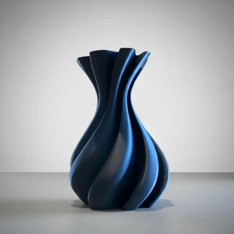 DECORACION ELEGANTE PRINTS PATRO - JARRON LYRA AZUL - 1