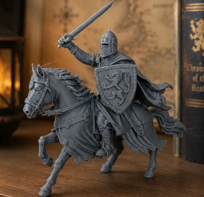 ESCULTURA DECORATIVA PRINTS PATRO- CABALLERO MEDIEVAL - 1