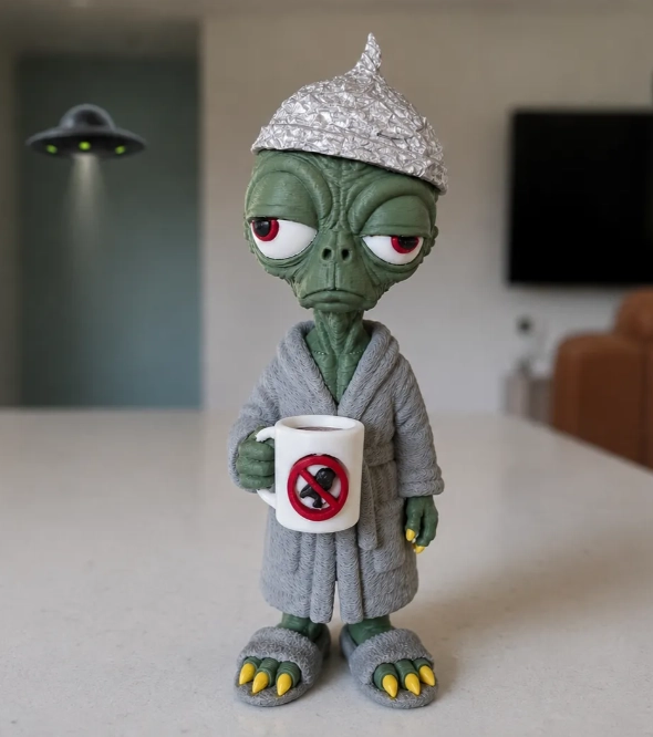 FIGURA DECORATIVA PRINTS PATRO- EXTRATERRESTRE MADRUGADOR - 1