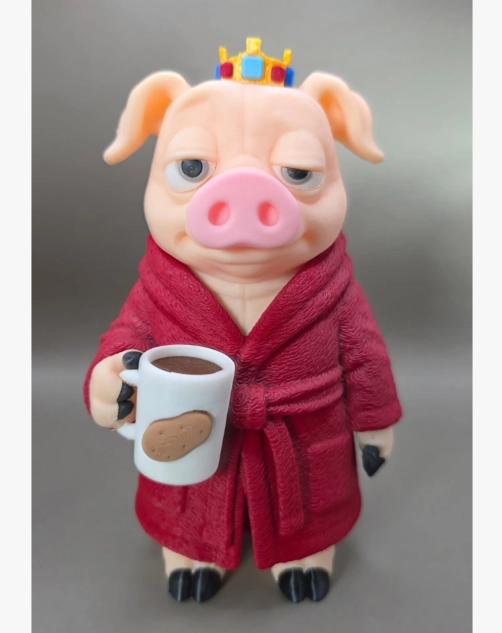 FIGURA DECORATIVA PRINTS PATRO- CERDITO REY - 2