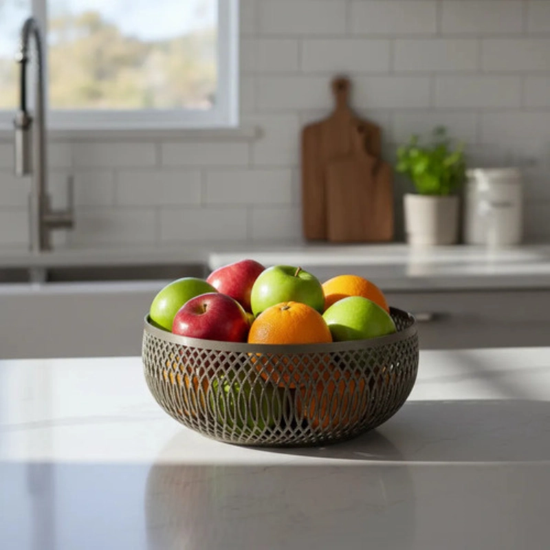 DECORACION ELEGANTE PRINTS PATRO - FRUTERO ESTILO ESPIRAL GRIS - 3