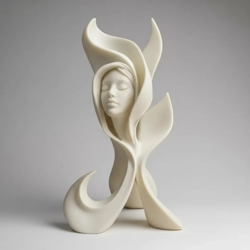 FIGURA DECORATIVA PRINTS PATRO - ROSTRO FEMENINO BOTANICO - 1