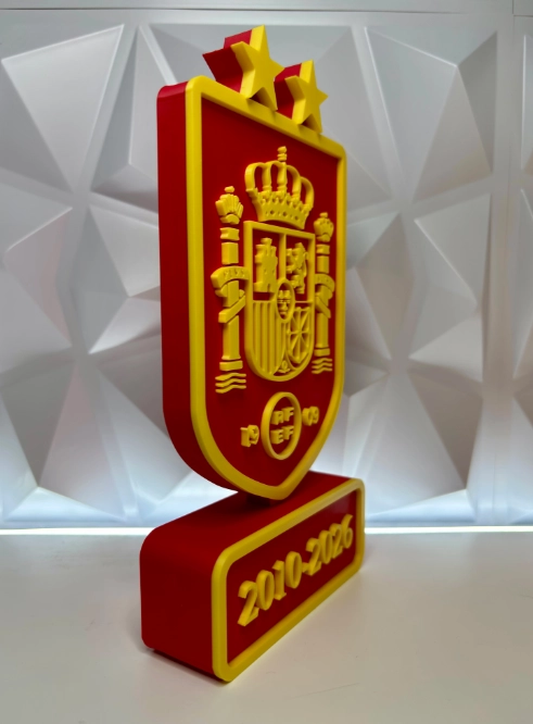 FIGURA DECORATIVA PRINTS PATRO- ESCUDO ESPAÑA 2 ESTRELLAS - 2