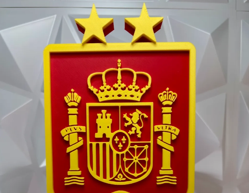 FIGURA DECORATIVA PRINTS PATRO- ESCUDO ESPAÑA 2 ESTRELLAS - 4