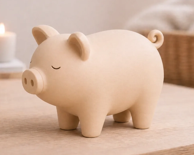 FIGURA DECORATIVA PRINTS PATRO- CERDITO DE GRANJA - 1