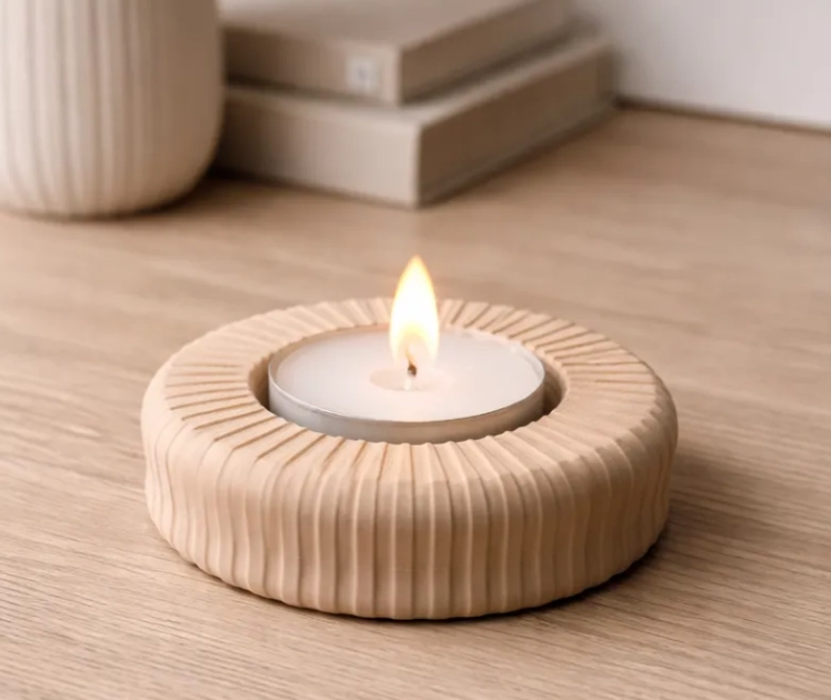 PORTAVELAS LED PRINTS PATRO MINIMALISTA CIRCULAR - 1