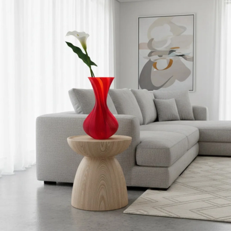 DECORACION ELEGANTE PRINTS PATRO - JARRON ESTILO VASE ROJO - 3