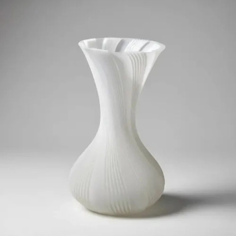 DECORACION ELEGANTE PRINTS PATRO - JARRON ESTILO VASE BLANCO - 1