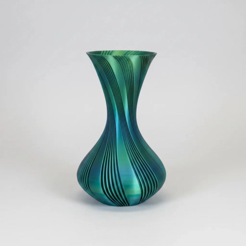 DECORACION ELEGANTE PRINTS PATRO - JARRON ESTILO VASE TURQUESA - 1
