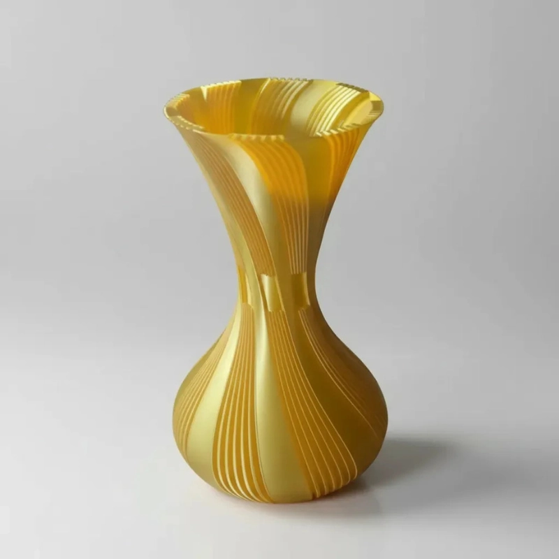 DECORACION ELEGANTE PRINTS PATRO - JARRON ESTILO VASE AMARILLO - 1