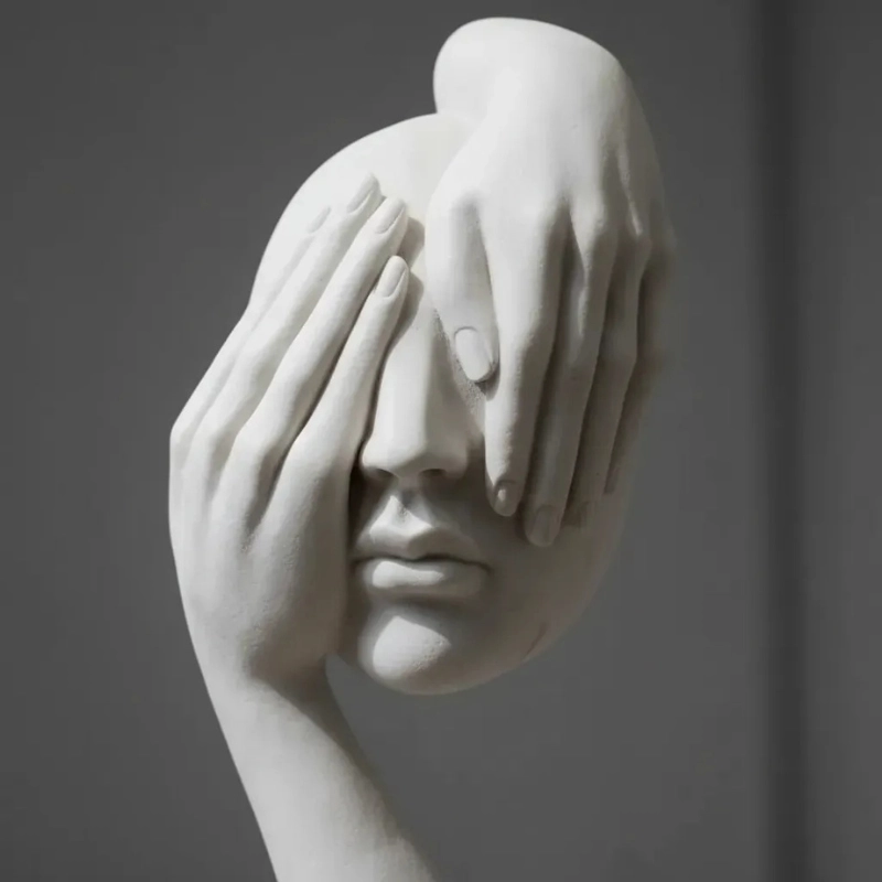 FIGURA DECORATIVA PRINTS PATRO - ROSTRO VELADO SURREALISTA - 2