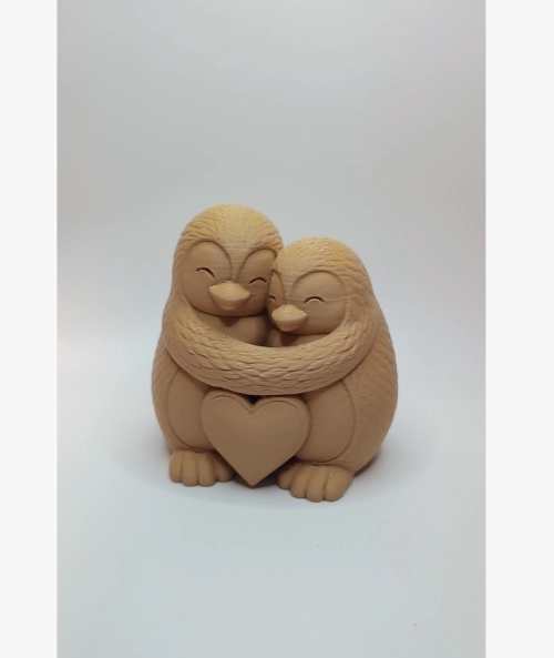 FIGURA DECORATIVA PRINTS PATRO- PAREJA PINGÜINO INVERNALES - 2