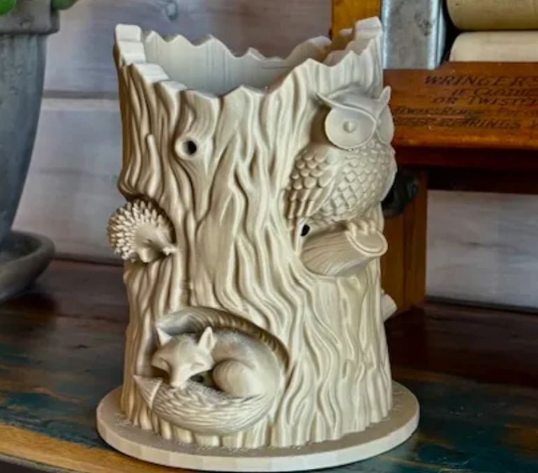 MACETERO DECORATIVO PRINTS PATRO- TRONCO DE ANIMALES - 1