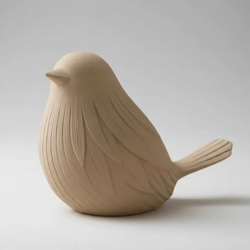 ESCULTURA DECORATIVA PRINTS PATRO - PAJARO MINIMALISTA JAPANDI - 1