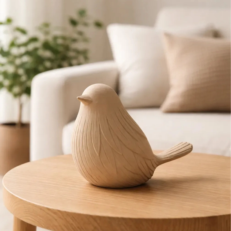 ESCULTURA DECORATIVA PRINTS PATRO - PAJARO MINIMALISTA JAPANDI - 2