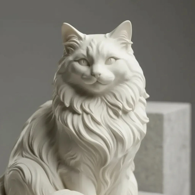 ESCULTURA ELEGANTE PRINTS PATRO - ESTILO GATITO DE PELUCHE - 2
