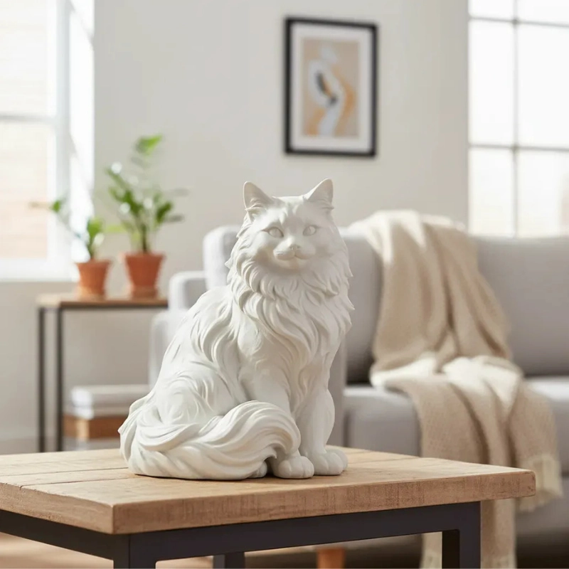 ESCULTURA ELEGANTE PRINTS PATRO - ESTILO GATITO DE PELUCHE - 3