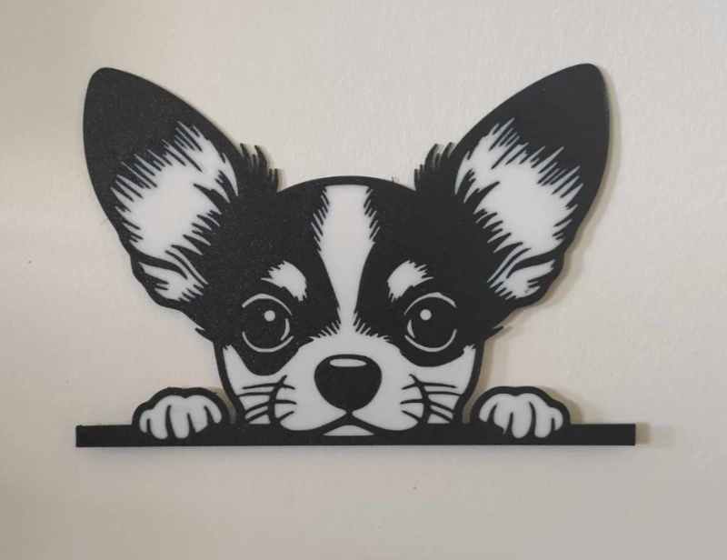 FIGURA DECORATIVA DE PARED PRINTS PATRO- CHIHUAHUA - 1