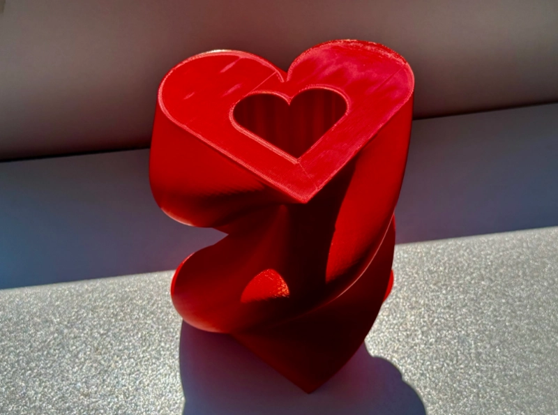 DECORACION HOGAR PRINTS PATRO - JARRON ESPIRAL DE CORAZON - 1