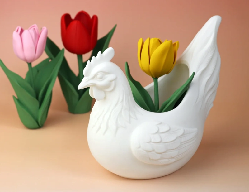 MACETERO PRINTS PATRO- GALLINA RUSTICA - 1