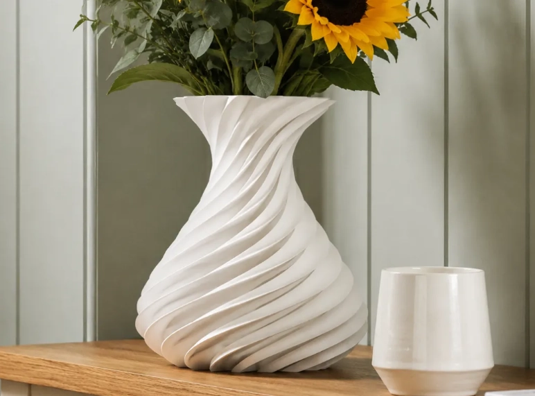 DECORACION HOGAR PRINTS PATRO - JARRON EN ESPIRAL PARA FLORES - 1