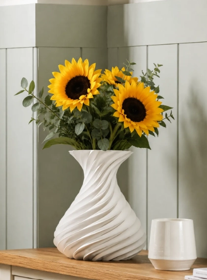 DECORACION HOGAR PRINTS PATRO - JARRON EN ESPIRAL PARA FLORES - 2
