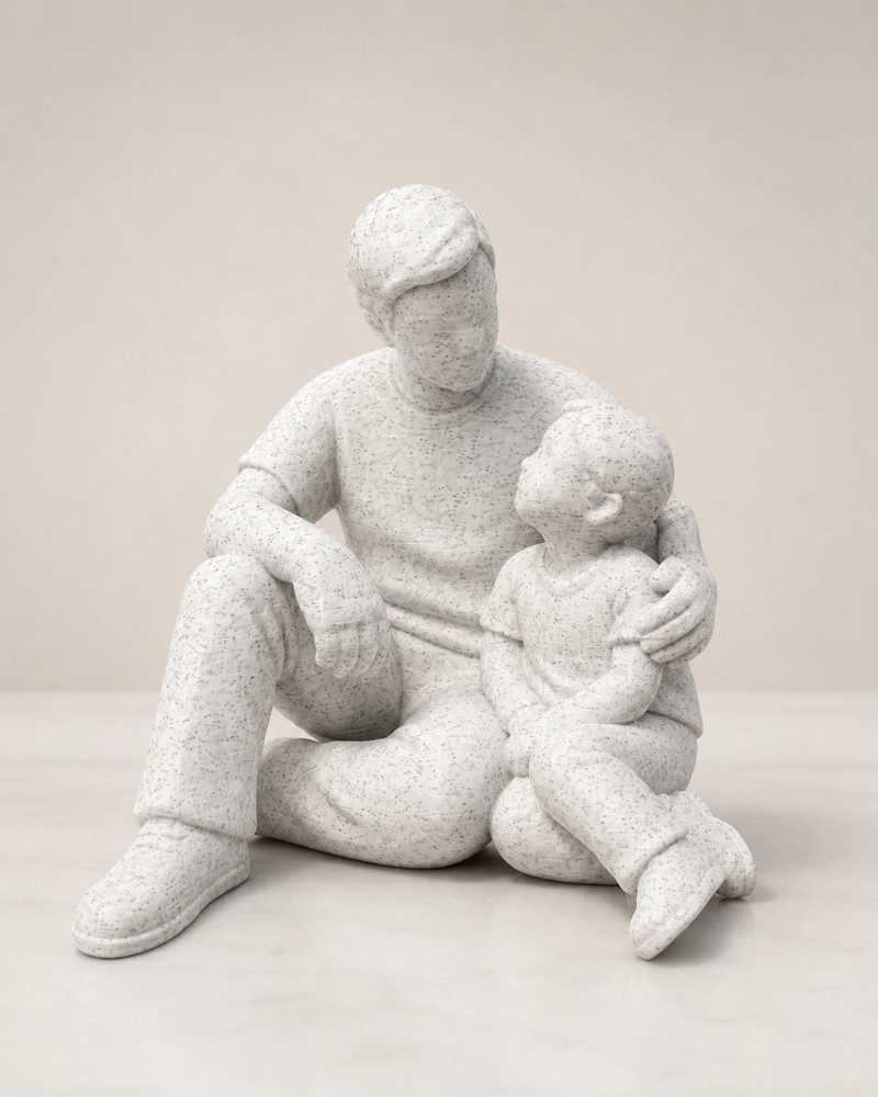 FIGURA PADRE E HIJA - DECORACION HOGAR - 1